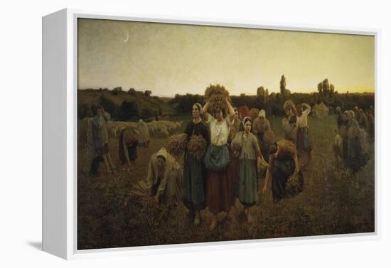 Calling in the Gleaners (Le Rappel Des Glaneuses), 1859-Jules Breton-Framed Premier Image Canvas