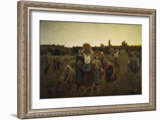 Calling in the Gleaners (Le Rappel Des Glaneuses), 1859-Jules Breton-Framed Giclee Print