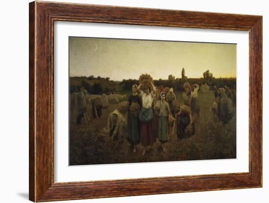 Calling in the Gleaners (Le Rappel Des Glaneuses), 1859-Jules Breton-Framed Giclee Print