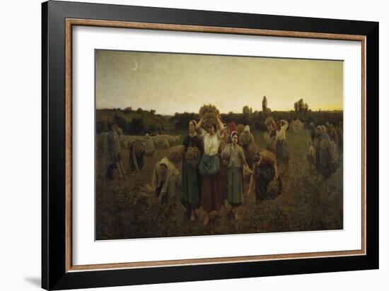 Calling in the Gleaners (Le Rappel Des Glaneuses), 1859-Jules Breton-Framed Giclee Print