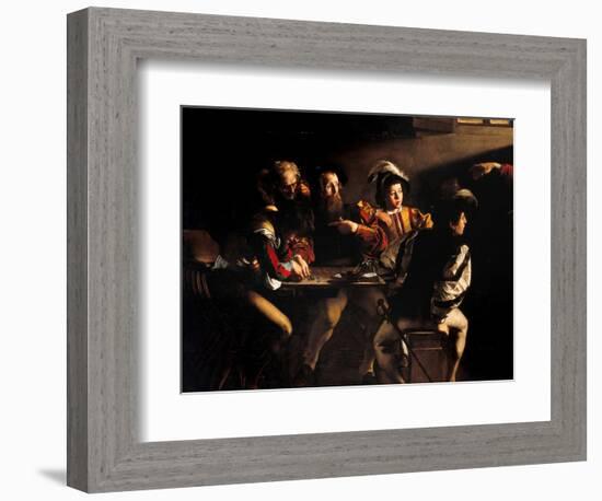 Calling of St. Matthew-Caravaggio-Framed Art Print