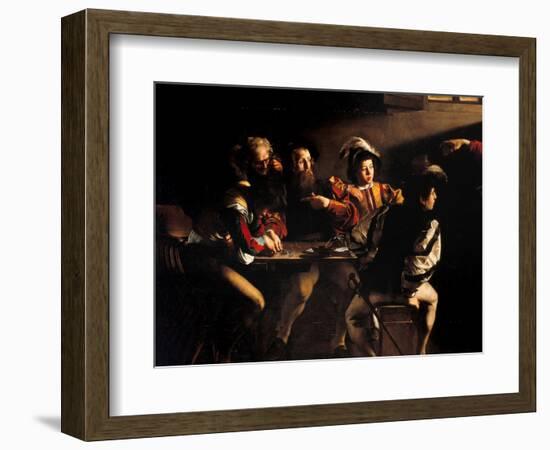 Calling of St. Matthew-Caravaggio-Framed Art Print