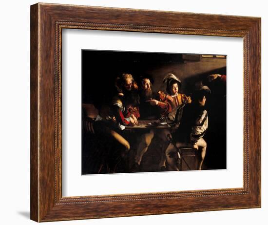 Calling of St. Matthew-Caravaggio-Framed Art Print