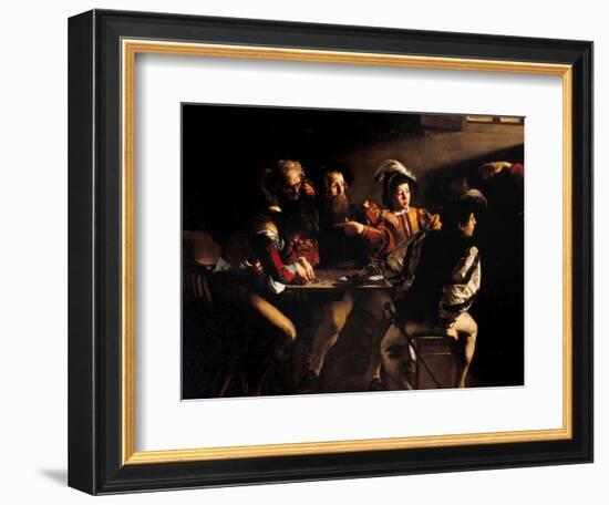 Calling of St. Matthew-Caravaggio-Framed Art Print