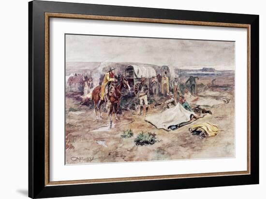 Calling the Horses-Charles Marion Russell-Framed Giclee Print