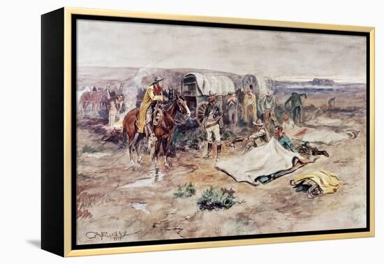 Calling the Horses-Charles Marion Russell-Framed Premier Image Canvas