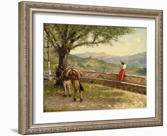 Calling to the Valley (Oil on Canvas)-Henry Herbert La Thangue-Framed Giclee Print