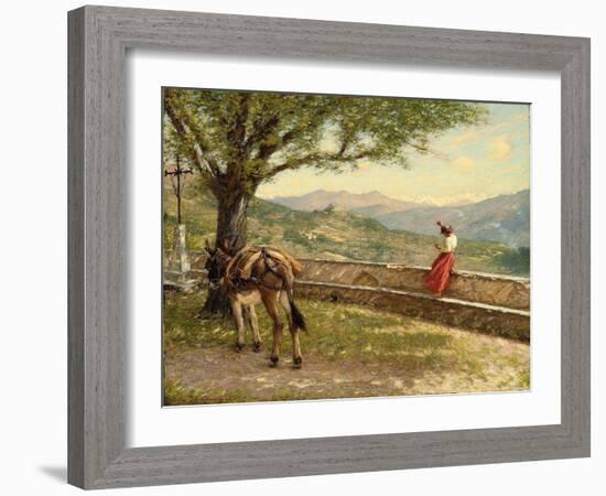 Calling to the Valley (Oil on Canvas)-Henry Herbert La Thangue-Framed Giclee Print