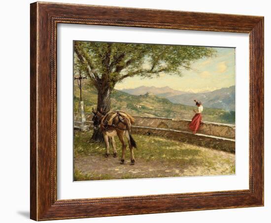 Calling to the Valley (Oil on Canvas)-Henry Herbert La Thangue-Framed Giclee Print