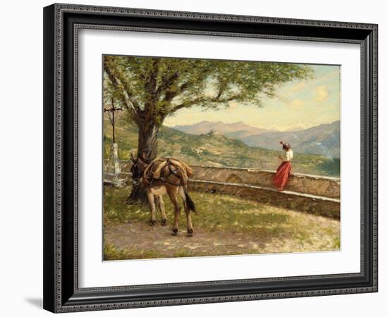 Calling to the Valley (Oil on Canvas)-Henry Herbert La Thangue-Framed Giclee Print