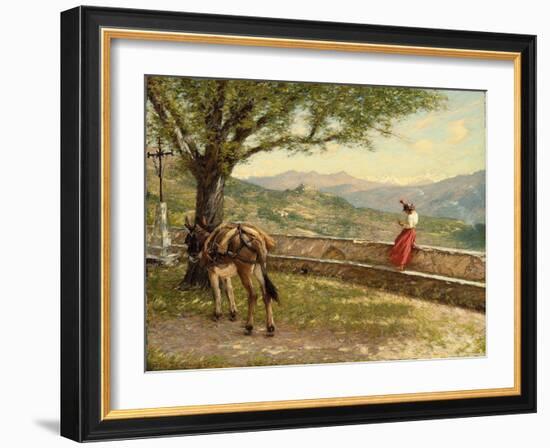 Calling to the Valley (Oil on Canvas)-Henry Herbert La Thangue-Framed Giclee Print