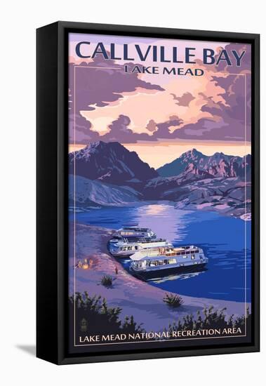 Callville Bay - Lake Mead National Recreation Area-Lantern Press-Framed Stretched Canvas