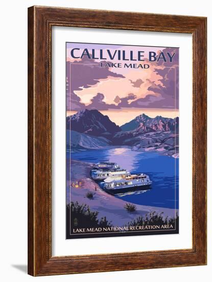 Callville Bay - Lake Mead National Recreation Area-Lantern Press-Framed Art Print