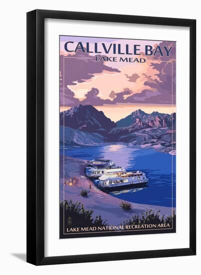 Callville Bay - Lake Mead National Recreation Area-Lantern Press-Framed Art Print