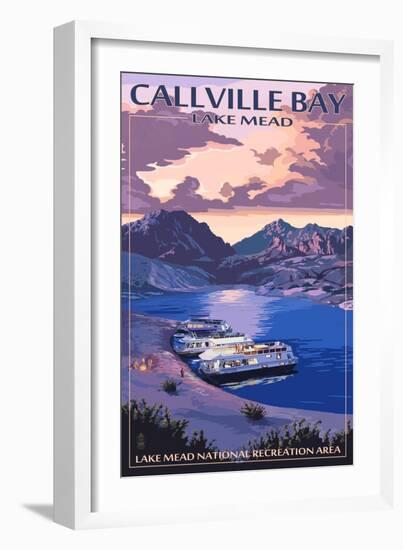 Callville Bay - Lake Mead National Recreation Area-Lantern Press-Framed Art Print