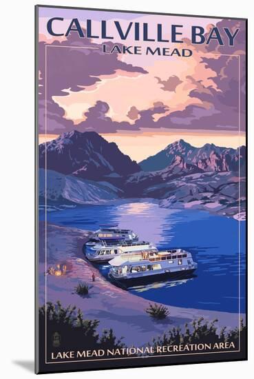 Callville Bay - Lake Mead National Recreation Area-Lantern Press-Mounted Art Print
