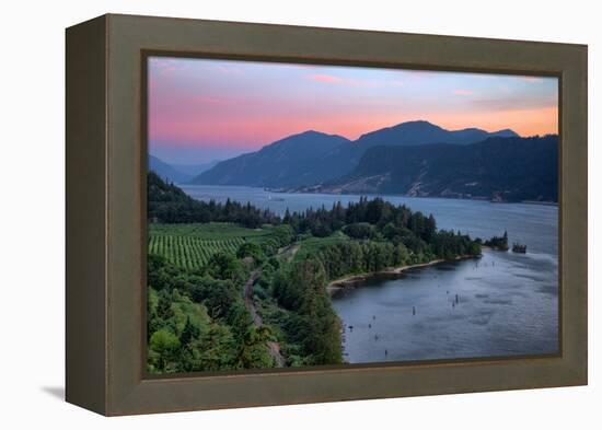 Calm Morning at Columbia River Gorge, Oregon-Vincent James-Framed Premier Image Canvas