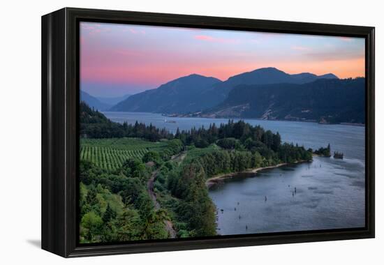 Calm Morning at Columbia River Gorge, Oregon-Vincent James-Framed Premier Image Canvas