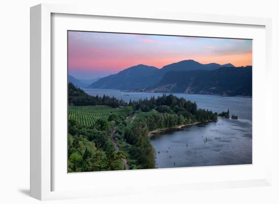 Calm Morning at Columbia River Gorge, Oregon-Vincent James-Framed Photographic Print