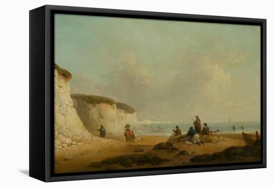 Calm off the Coast of the Isle of Wight, 1799-1804 (Oil on Panel)-George Morland-Framed Premier Image Canvas