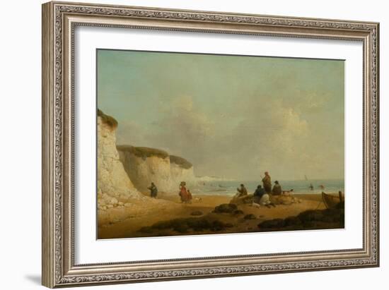 Calm off the Coast of the Isle of Wight, 1799-1804 (Oil on Panel)-George Morland-Framed Giclee Print