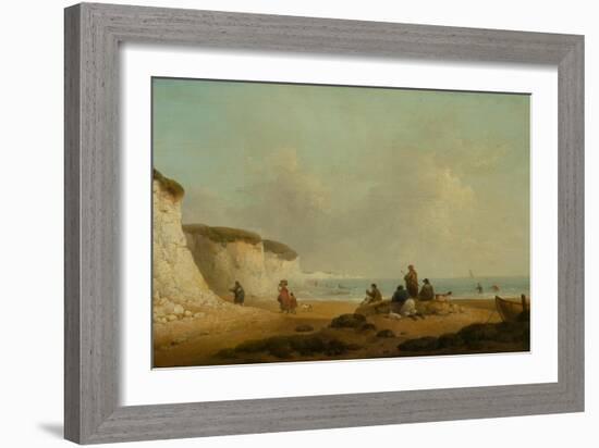 Calm off the Coast of the Isle of Wight, 1799-1804 (Oil on Panel)-George Morland-Framed Giclee Print