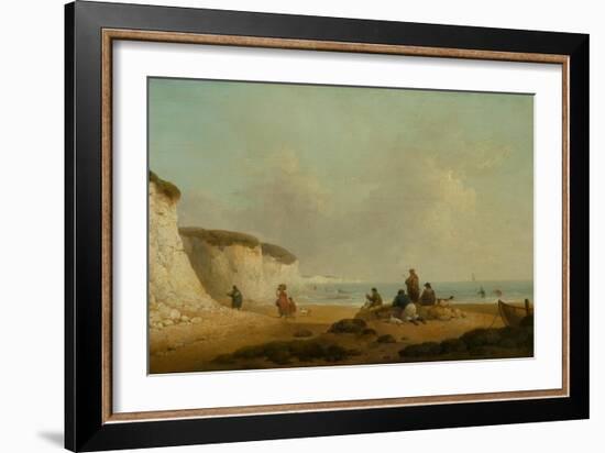 Calm off the Coast of the Isle of Wight, 1799-1804 (Oil on Panel)-George Morland-Framed Giclee Print