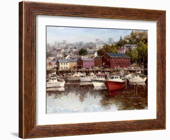 Calm on the Harbor-Furtesen-Framed Art Print