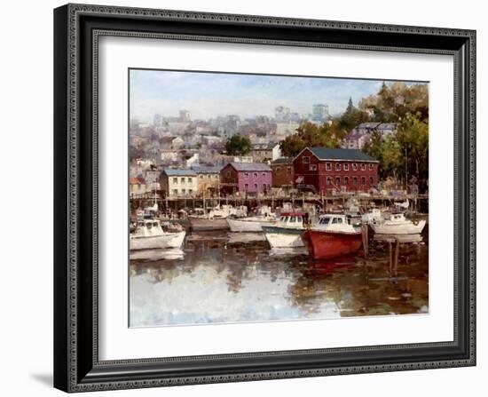 Calm on the Harbor-Furtesen-Framed Art Print