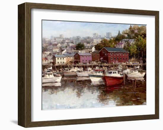 Calm on the Harbor-Furtesen-Framed Art Print