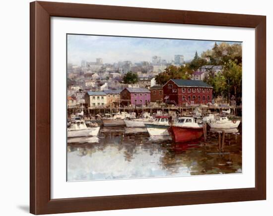 Calm on the Harbor-Furtesen-Framed Art Print