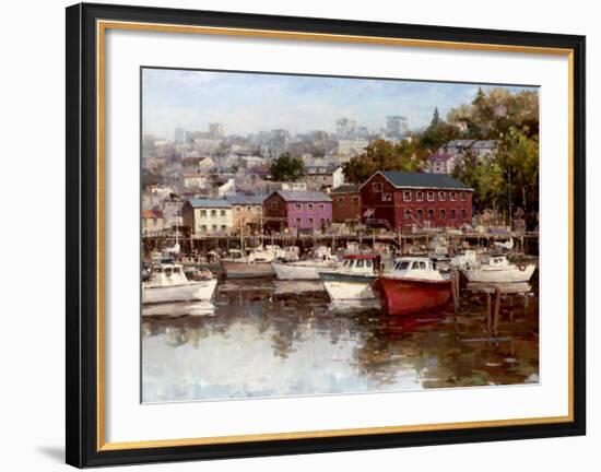 Calm on the Harbor-Furtesen-Framed Art Print