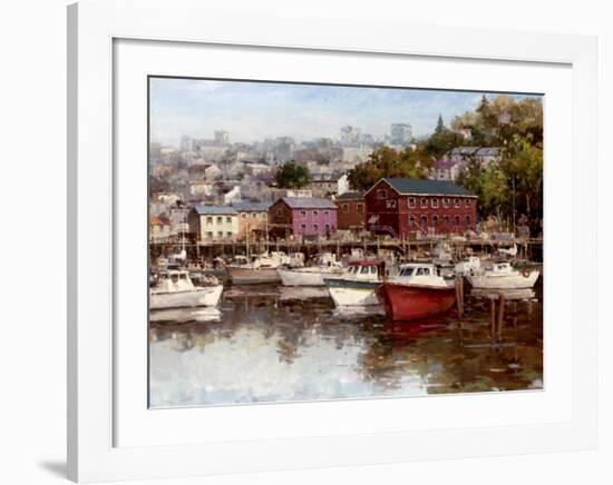 Calm on the Harbor-Furtesen-Framed Art Print