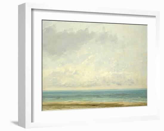 Calm Sea, 1866-Gustave Courbet-Framed Giclee Print