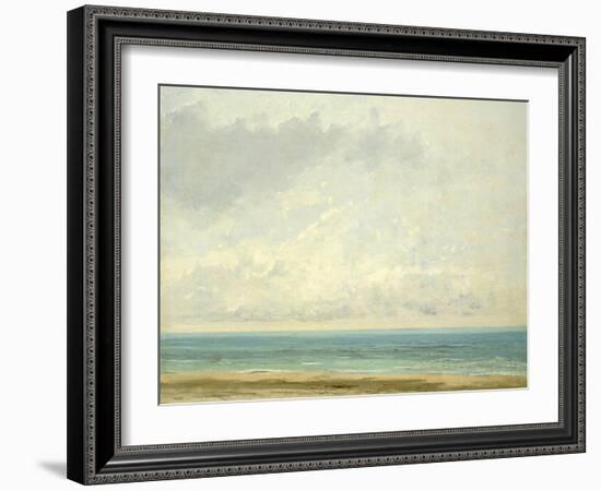 Calm Sea, 1866-Gustave Courbet-Framed Giclee Print