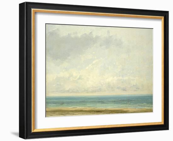 Calm Sea, 1866-Gustave Courbet-Framed Giclee Print