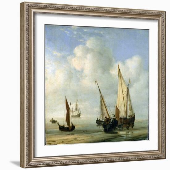 Calm Sea. C.1650-Willem Van De, The Younger Velde-Framed Giclee Print
