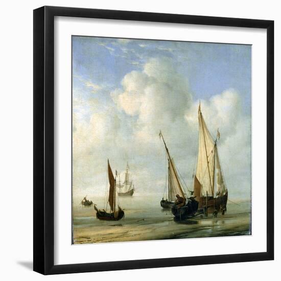 Calm Sea. C.1650-Willem Van De, The Younger Velde-Framed Giclee Print