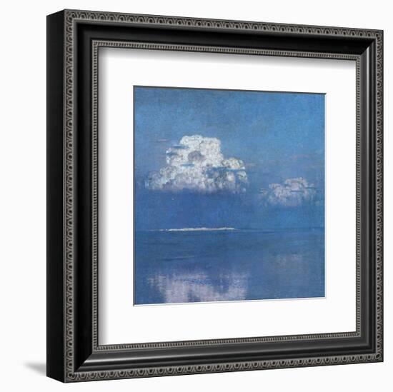 Calm Sea near the Dunes of Lyste-Eugen Bracht-Framed Art Print