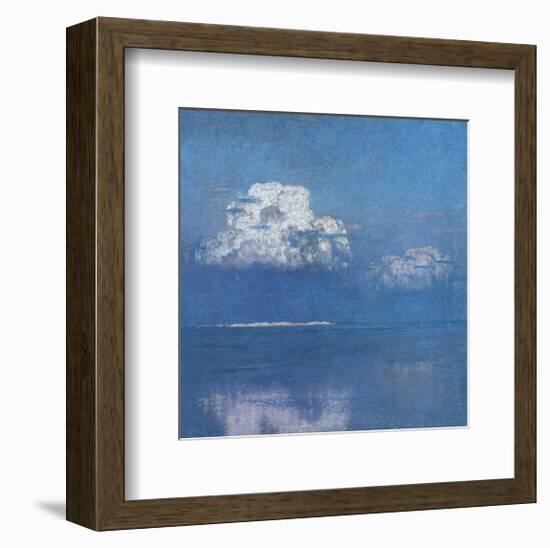 Calm Sea near the Dunes of Lyste-Eugen Bracht-Framed Art Print