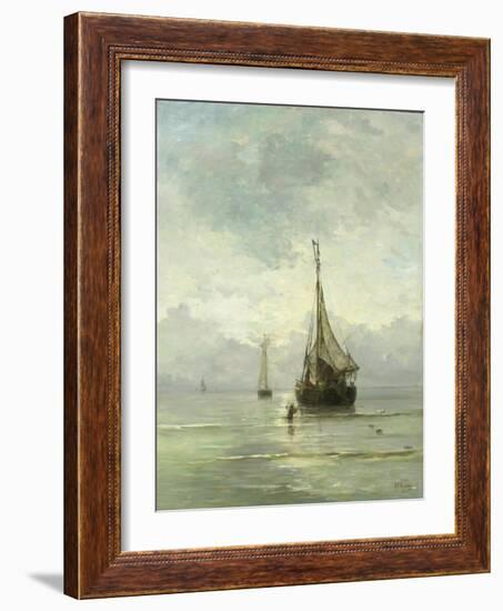 Calm Sea-Hendrik Willem Mesdag-Framed Art Print