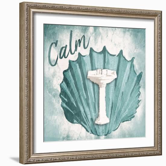 Calm Shell Sink-Jace Grey-Framed Art Print