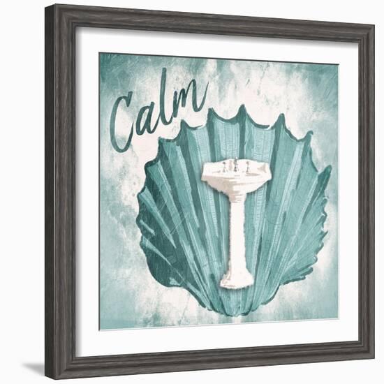 Calm Shell Sink-Jace Grey-Framed Art Print