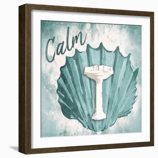 Calm Shell Sink-Jace Grey-Framed Art Print