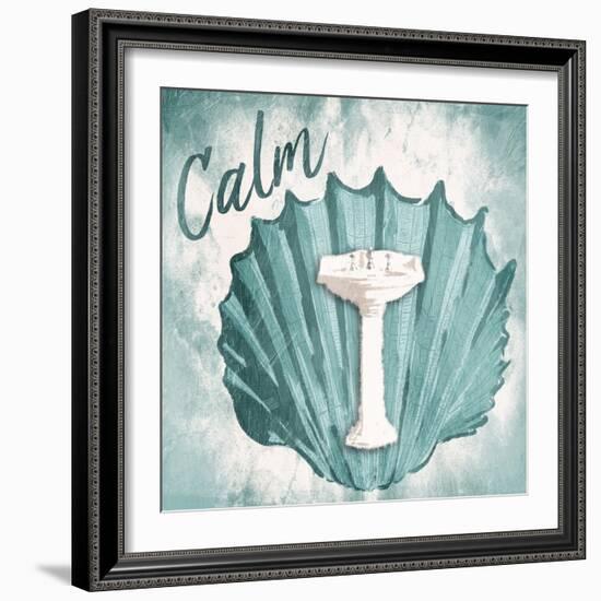 Calm Shell Sink-Jace Grey-Framed Art Print