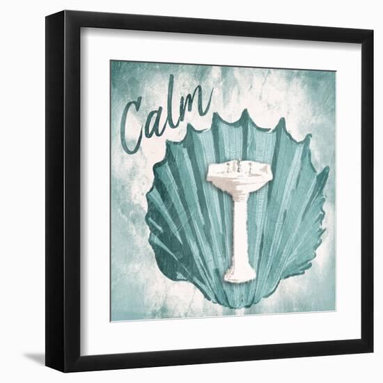 Calm Shell Sink-Jace Grey-Framed Art Print