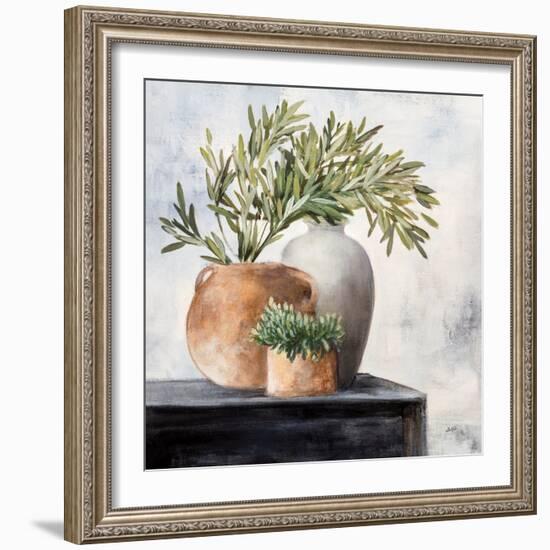 Calm Still Life Dark I-Julia Purinton-Framed Art Print