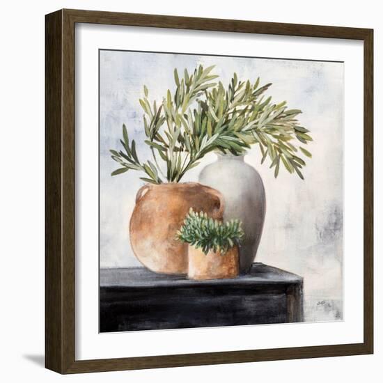 Calm Still Life Dark I-Julia Purinton-Framed Art Print