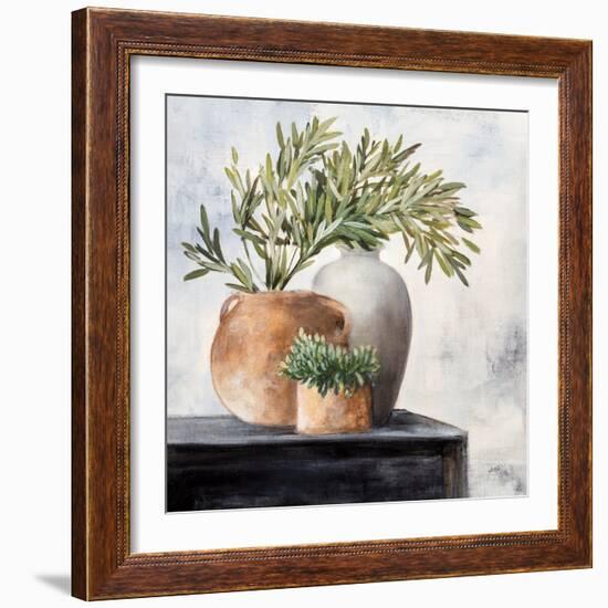 Calm Still Life Dark I-Julia Purinton-Framed Art Print