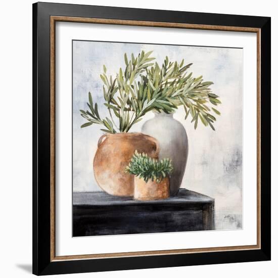 Calm Still Life Dark I-Julia Purinton-Framed Art Print